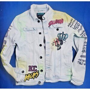 Stall & Dean x 8th Dstrkt Denim Jacket Crown Monarchs  Men's Size Medium